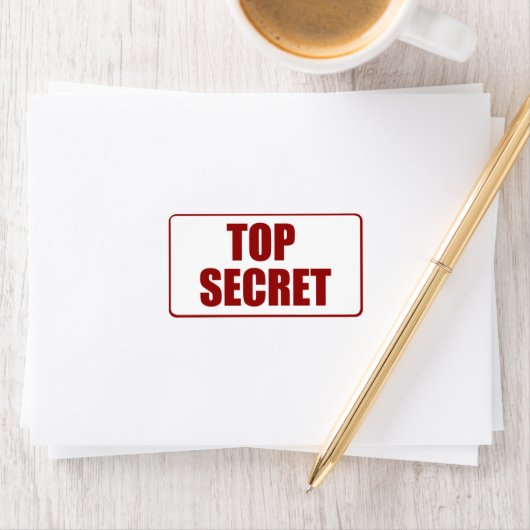 Top Secret Medium size label Adressaufkleber (Insitu)