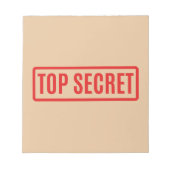 Top Secret Notizblock (Vorderseite)
