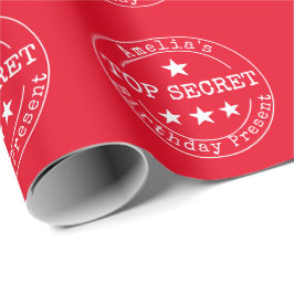 Top Secret & Personalisierter Geburtstag Geschenkpapier