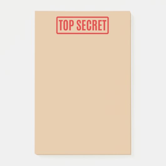 Top Secret Post-it Notes Post-it Klebezettel (Vorderseite)