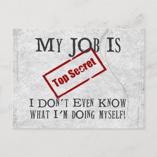 Top Secret! Postkarte (Vorderseite)