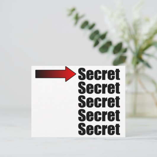 Top Secret Postkarte (Stehend Vorderseite)