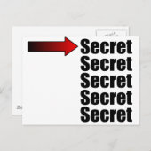 Top Secret Postkarte (Vorne/Hinten)