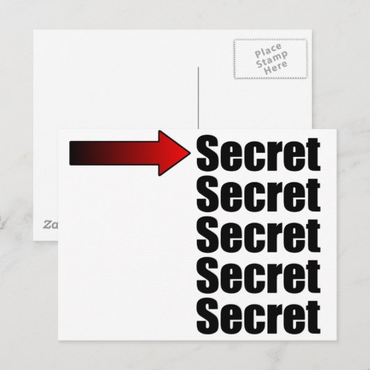 Top Secret Postkarte (Vorne/Hinten)
