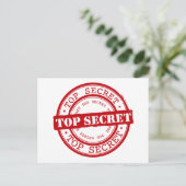 Top Secret Postkarte (Stehend Vorderseite)
