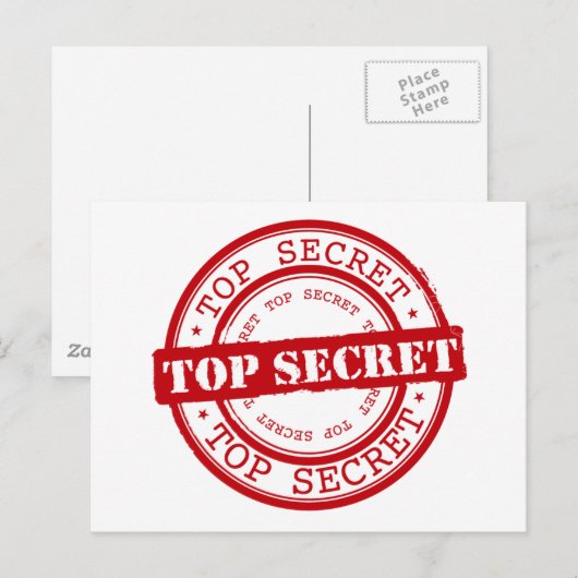 Top Secret Postkarte (Vorne/Hinten)