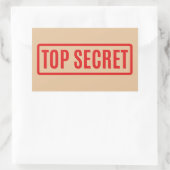 Top Secret Rechteckiger Aufkleber (Tasche)