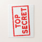 Top Secret Red Rubber Briefmarke Puzzle (Vertikal)