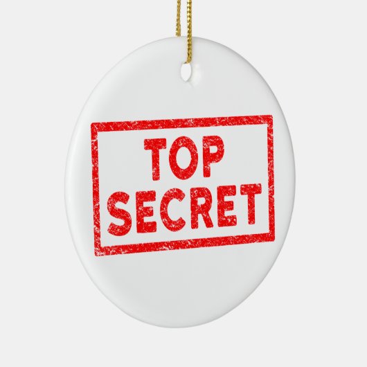 Top Secret Red Rubber Briefmarke Weihnachtsschmuck (Rechts)