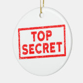 Top Secret Red Rubber Briefmarke Weihnachtsschmuck (Links)