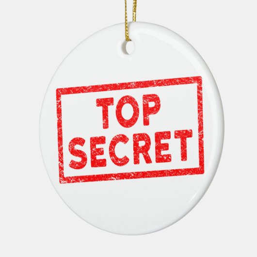 Top Secret Red Rubber Briefmarke Weihnachtsschmuck (Links)