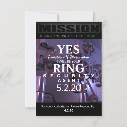 Top Secret Response Card Dankeskarte (Rückseite)