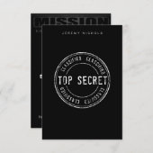 Top Secret Response Card Dankeskarte (Vorne/Hinten)