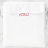 Top Secret Runder Aufkleber (Tasche)