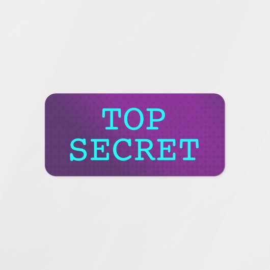 Top Secret / Secret Agent / Classification Etiketten (Design 1)