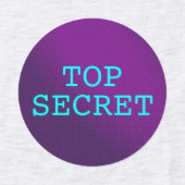 Top Secret / Secret Agent Etiketten (Design 1)