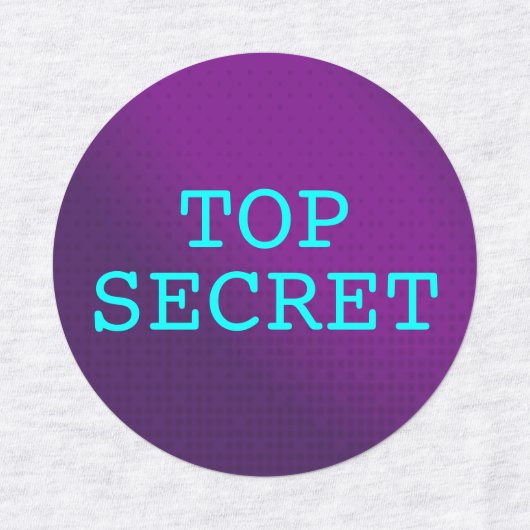 Top Secret / Secret Agent Etiketten (Design 1)