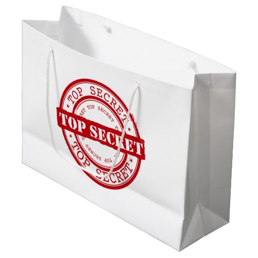 Top Secret Siegel Große Geschenktüte (Vorderseite Schrägansicht)