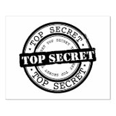 Top Secret Sign Gummistempel (Prägung)