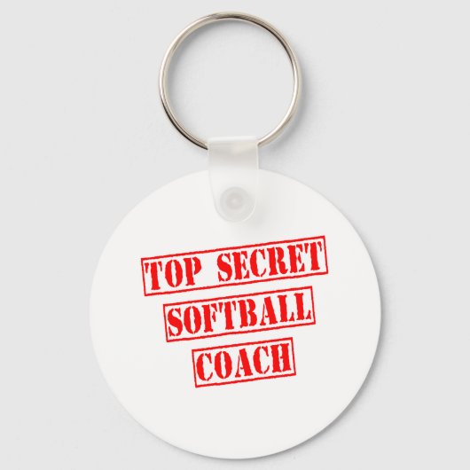 Top Secret Softball Coach Schlüsselanhänger (Vorderseite)