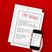 Top Secret Special Agent Spy Überraschung Party Einladung