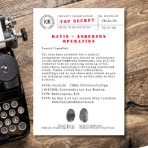 Top Secret Spy Einladung