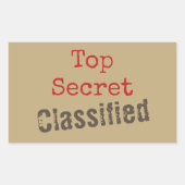 Top Secret Stickers (Vorderseite)