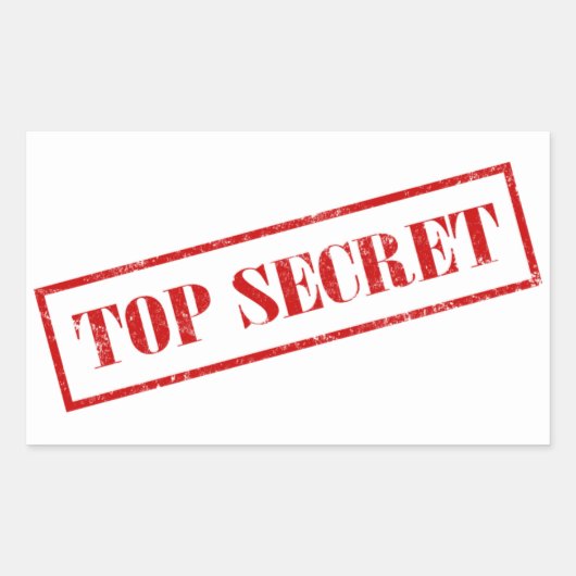 Top Secret Stickers (Vorderseite)