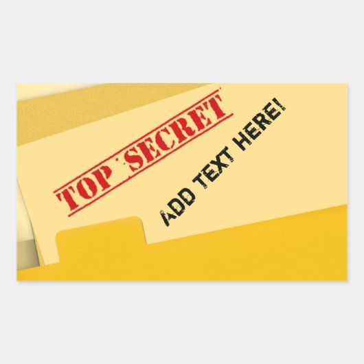 Top Secret Stickers (Vorderseite)