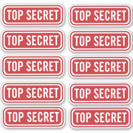 Top Secret Stickers Aufkleber (Vorderseite)