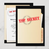 Top Secret Surprise Party Custom Einladungen (Vorne/Hinten)