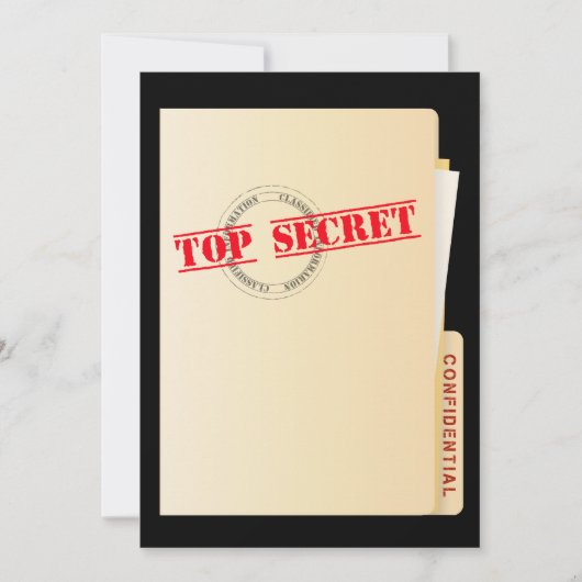 Top Secret Surprise Party Custom Einladungen (Vorderseite)