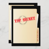 Top Secret Surprise Party Custom Einladungen (Vorne/Hinten)