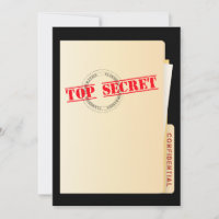 Top Secret Surprise Party Custom Einladungen