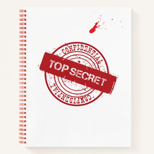 Top Secret-Tagebuch Notizblock (Vorderseite)