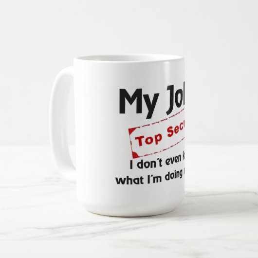 Top Secret Tasse (Vorderseite Links)