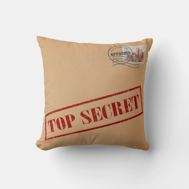 Top Secret Umschlag Kissen (Vorderseite)