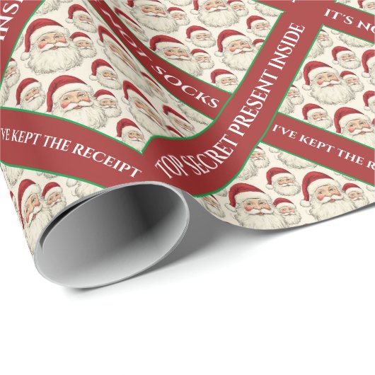 Top Secret Weihnachten Funny Geschenkpapier (Rolleneckpunkt)
