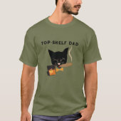Top-Shelf-Vater mit ausgefeilter Katze T-Shirt (Vorderseite)
