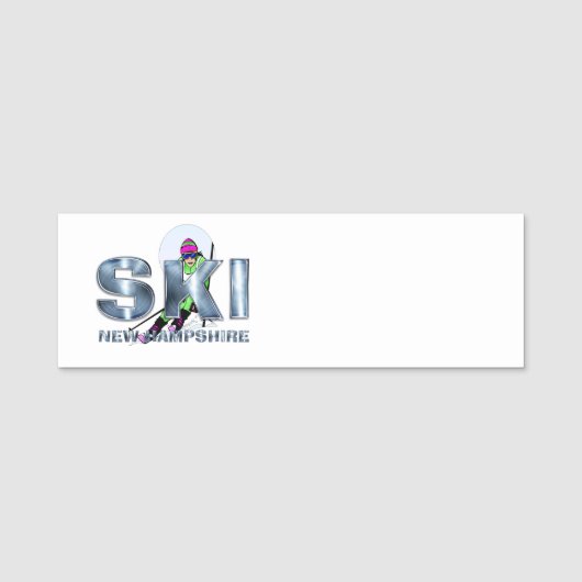 TOP Ski New Hampshire Namensschild (Vorderseite)