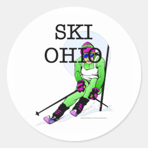 TOP Ski Ohio Runder Aufkleber