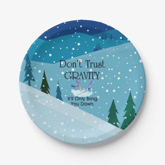 TOP Ski Spaß Pappteller (Vorderseite)