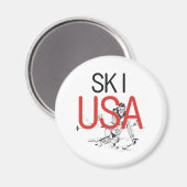 TOP Ski USA Magnet (Vorderseite/Rückseite)