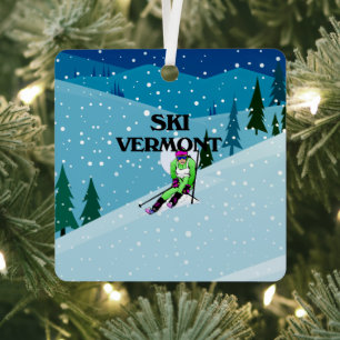 TOP Ski Vermont Metal Ornament Aus Metall