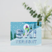 TOP Ski Vermont Postkarte (Stehend Vorderseite)