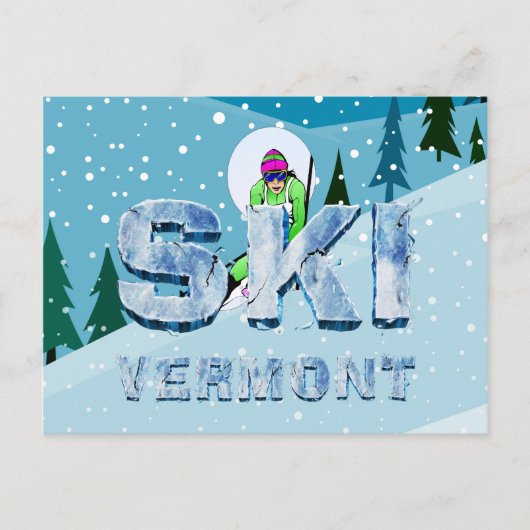 TOP Ski Vermont Postkarte (Vorderseite)