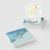 TOP Ski Vermont Steinuntersetzer (Seitenansicht)