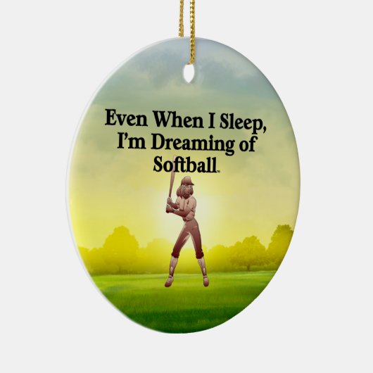 TOP Softball Dreams Keramik Ornament (Rechts)