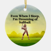 TOP Softball Dreams Keramik Ornament (Vorne)