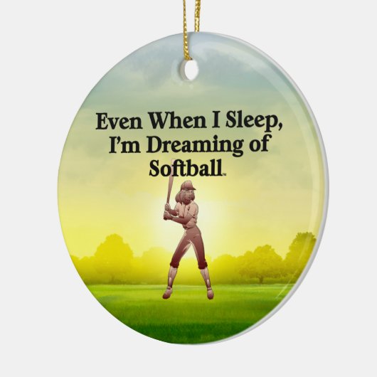 TOP Softball Dreams Keramik Ornament (Links)